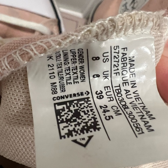 Converse high tops pink size 8 platform or thick soles - Picture 4 of 12